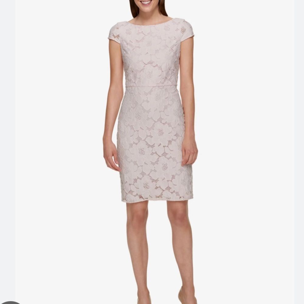 Tommy Hilfiger Pink Cap Sleeve Sheath Mini Dress New Size 14